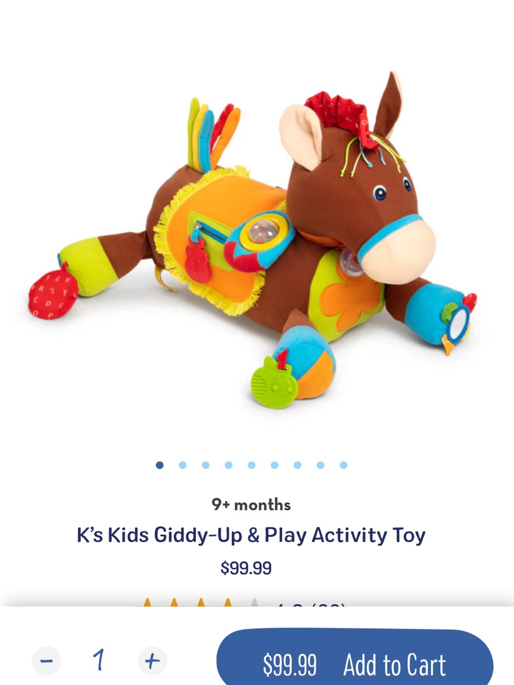 Melissa & Doug Multicolor Plush Giddy-Up Horse Activity Toy